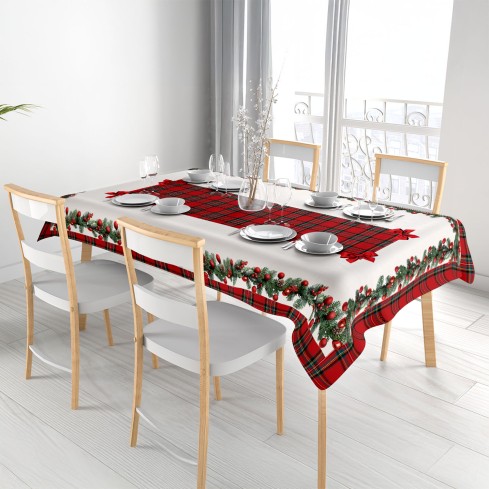 Tovaglia natalizia antimacchia Spotty Zambaiti Rollins