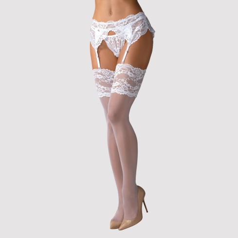 Sexy calze donna Obsessive 810-sto-2 balza in pizzo bianco