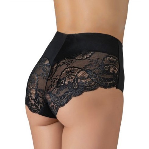 Slip culotte contentiva Frames S853 microfibra e pizzo