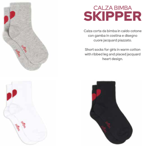 Calzino caldo cotone bimba Junior Pompea Skipper 6 paia
