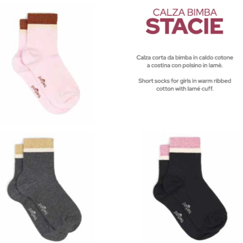 Calze corte caldo cotone bimba Pompea Junior Stacie 6 paia