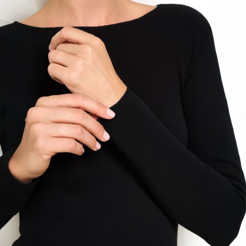 Maglia donna cachemere scollo a barca Philippe Matignon Leger