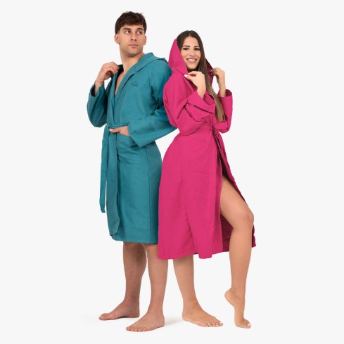 Accappatoio Kappa in microfibra con cappuccio + sacca