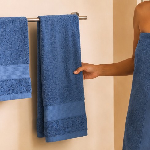 Asciugamano viso maxi Zambaiti 60x110 spugna 100% cotone 550 g/m²