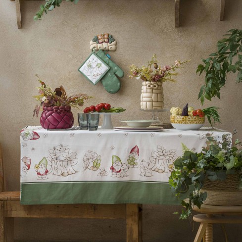 Tovaglia con gnomi 100% cotone Thun gnomes