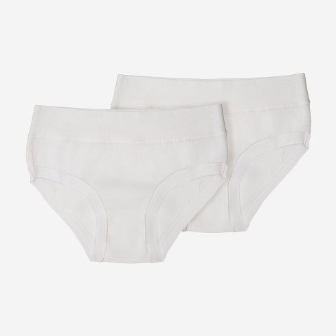 Slip ragazza a vita alta cotone elasticizzato Alvada JB1906 - 2 paia