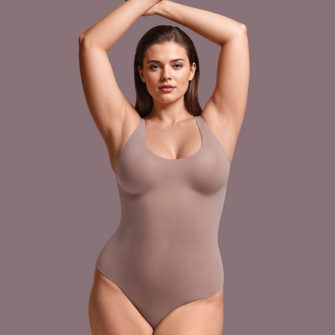 Body a brasiliana invisibile in microfibra Lormar 03443L