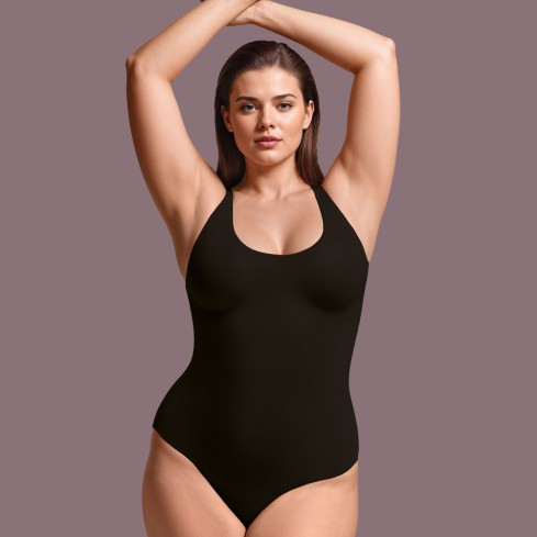 Body a brasiliana invisibile in microfibra Lormar 03443L