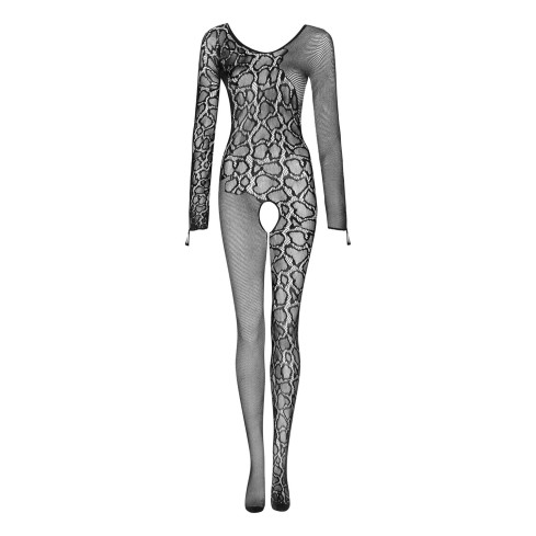 Bodystocking sexy a rete con motivo snake e cavallo aperto Obsessive G326