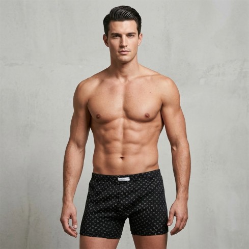 Boxer uomo in 100% cotone Rossoporpora 207 fantasia 3 pezzi 
