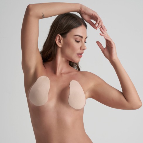  Kit per sollevare il seno + copricapezzoli in raso Bye bra breast - 3 paia