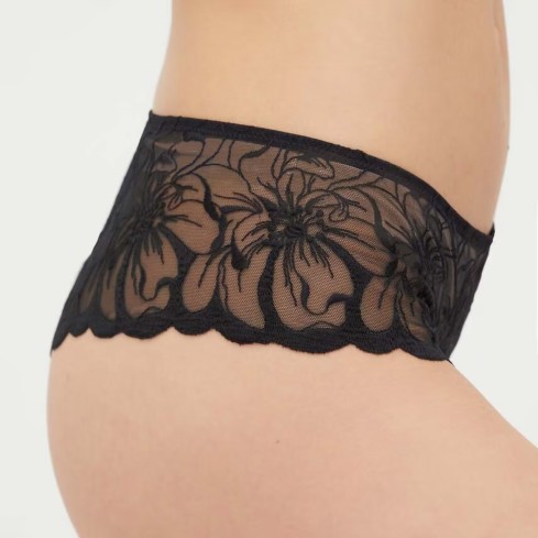 Slip donna shorty sgambato in tulle ricamato Chantelle C12M40