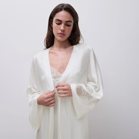 Vestaglia a kimono con inserti in pizzo Chantelle C17WV0