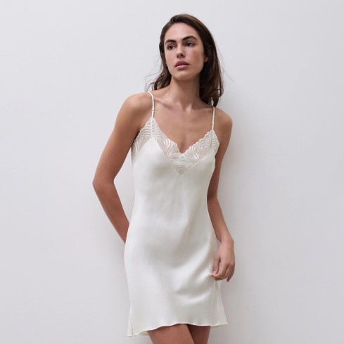 Chemise scollo a V con pizzo Chantelle C17WW5