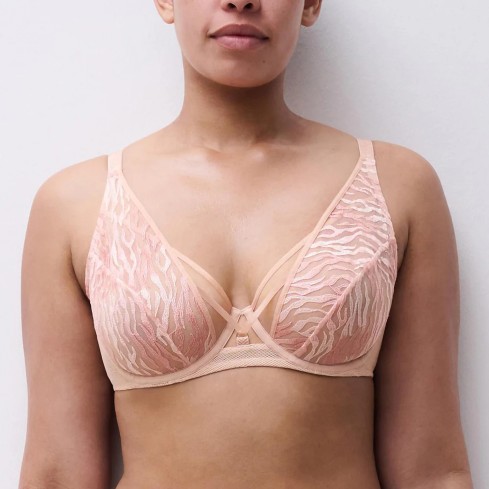 Reggiseno in pizzo zebrato con ferretto Chantelle C1ABM0