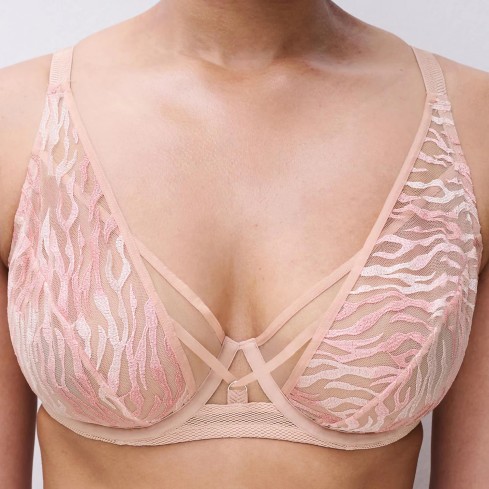 Reggiseno in pizzo zebrato con ferretto Chantelle C1ABM0