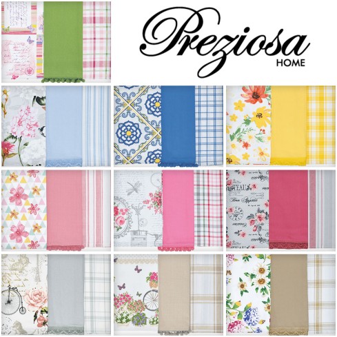 Strofinacci da cucina cotone Preziosa Calisè 3 pezzi