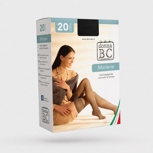 Calze autoreggenti donna bc Marlene 20 denari 4 paia