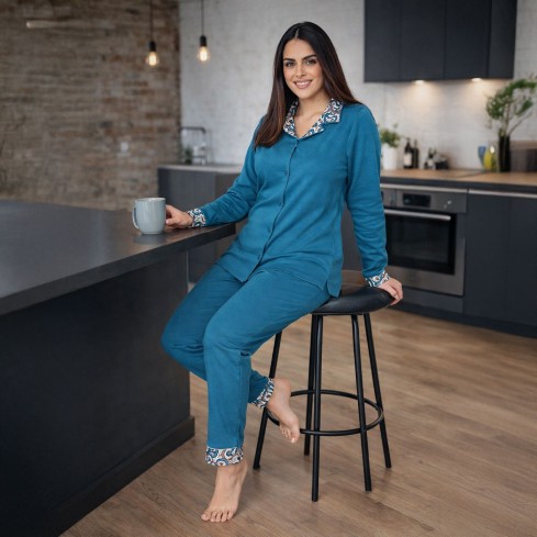 Pigiama donna 100% Caldo Cotone Nazareno Gabrielli D6010