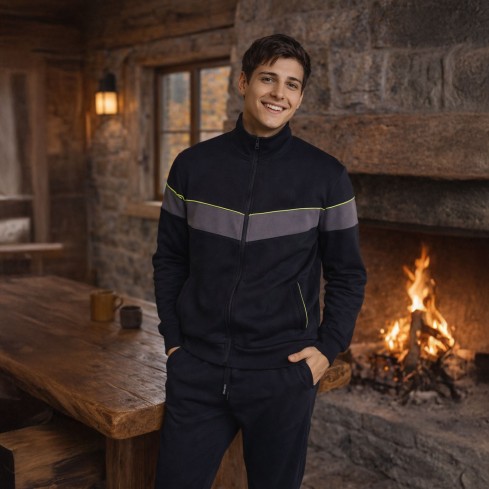 Tuta uomo full zip felpata Nazareno Gabrielli SU5001