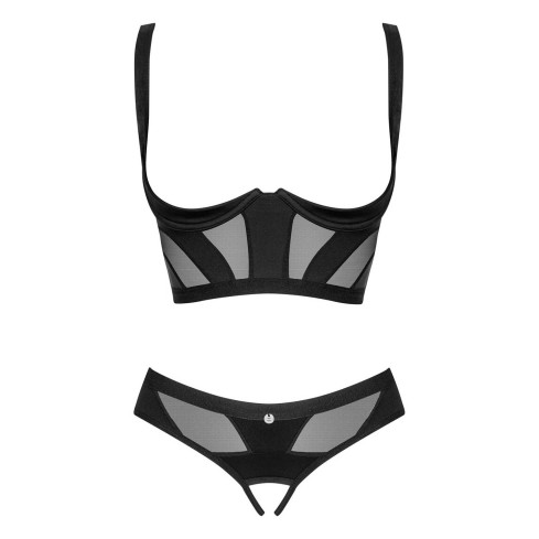 Set sexy bra e perizoma aperto con cut-out geometrici Chic Amoria Obsessive