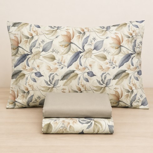 Completo letto floreale percalle di cotone Enrico Coveri taly