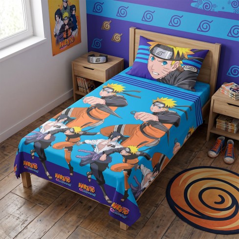 Completo Letto 1 Piazza in cotone Naruto Shippuden