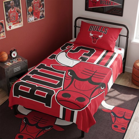 Completo letto 100% cotone Chicago Bulls ufficiale