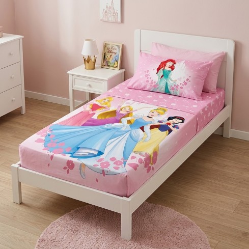 Completo letto principesse 100% cotone Disney