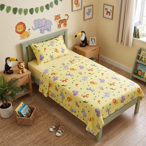 Completo Letto Singolo 100% cotone Jolly Jungle