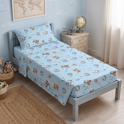 Completo Letto Singolo 100% cotone Jolly Teddy