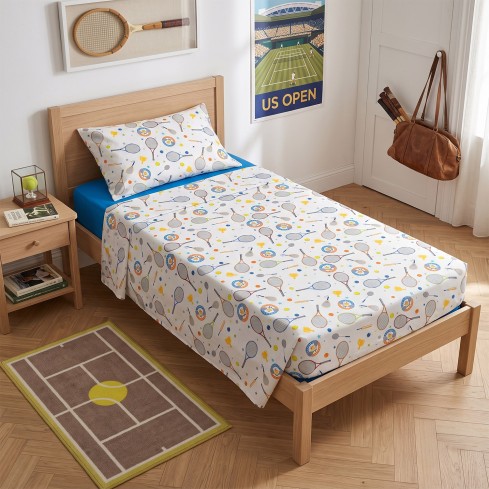 Completo Letto Singolo primaverile 100% cotone Jolly Tennis