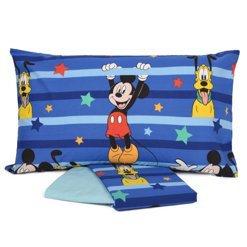 Completo letto singolo federa + sotto con angoli + lenzuolo Disney 100% cotone Ufficiale