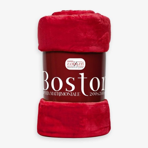 Plaid caldissimo in pile coral Zambaiti Boston 