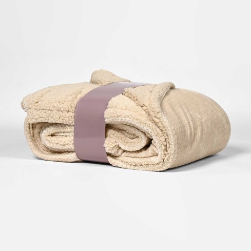 Coperta lavorazione Jacquard e sherpa Zambaiti Nana