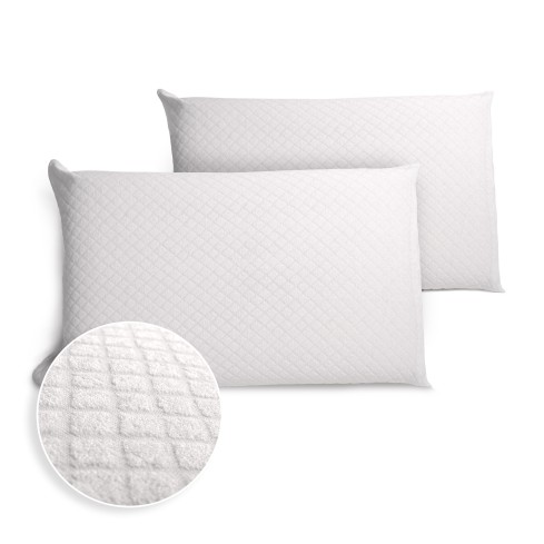 Copri guanciale - copricuscino con zip in spugna Preziosa 2 PEZZI