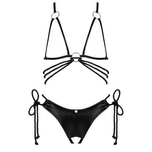 Set sexy aperto con reggiseno open cups e string Obsessive Cordellis