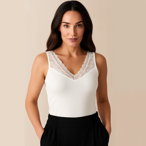 Canotta spalla larga scollo a v Cotonella ADC61