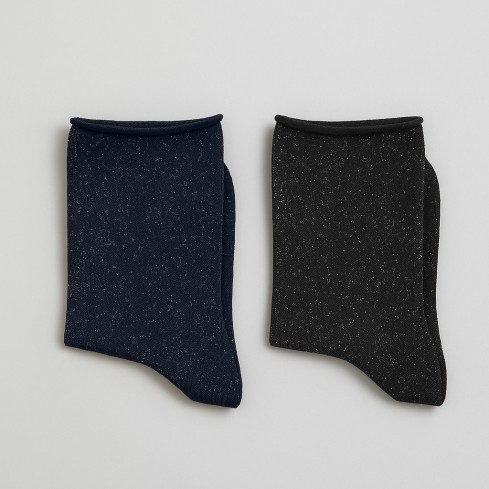 Calzino laminato argento taglio laser Pompea quarzo 2 paia