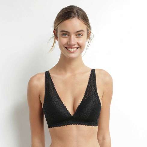 Reggiseno a triangolo senza ferretto pizzo Dim D0E41