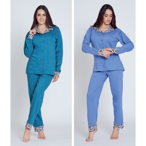 Pigiama donna 100% Caldo Cotone Nazareno Gabrielli D6010