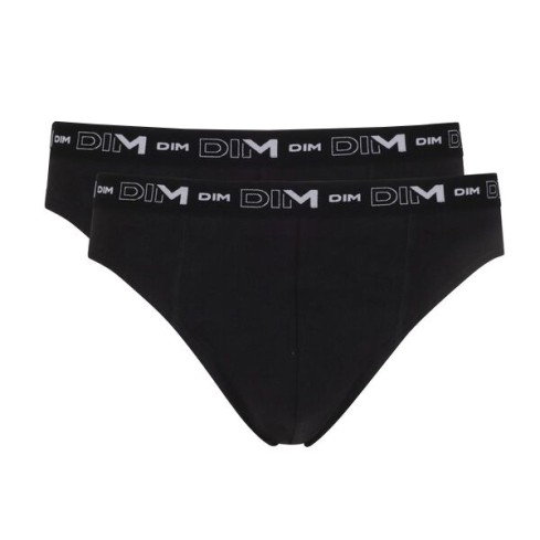 Slip uomo Dim D6595 cotone elasticizzato nero 2 pz