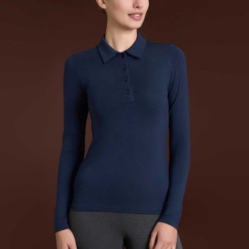 Maglia donna polo eco viscosa Ragno D794AT