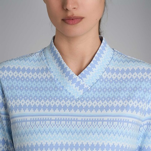 Pigiama donna scollo a v caldo cotone Ragno DR84N2 