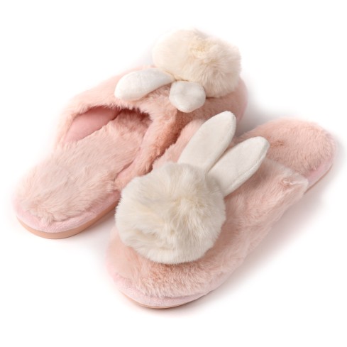 Pantofole coniglietto ecopelliccia calde e tenere 0013 rosa