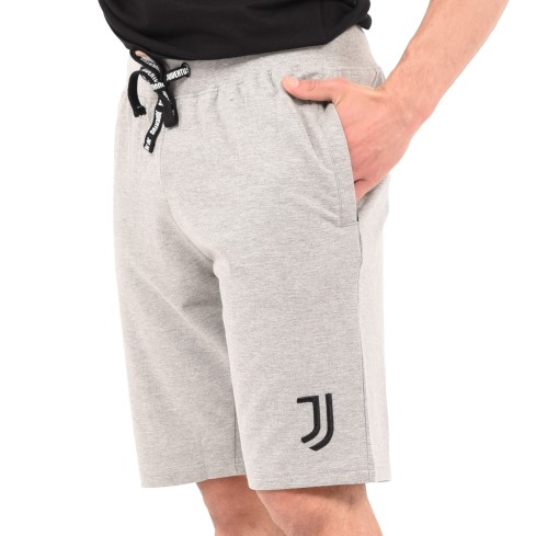 Pantaloncini tuta Uficiale JUVENTUS cotone grigio melange