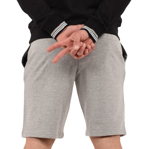 Pantaloncini tuta Uficiale JUVENTUS cotone grigio melange