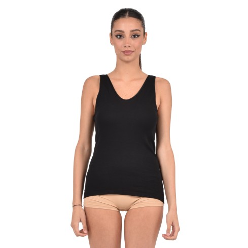 0 Canottiera donna Henri 58 cotone spalla larga 