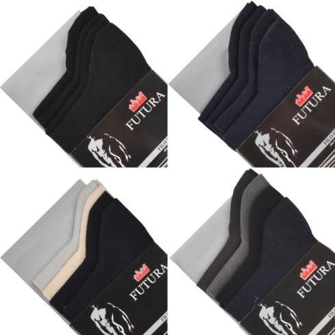 Calze corte filo di scozia elasticizzate Futura 4 paia