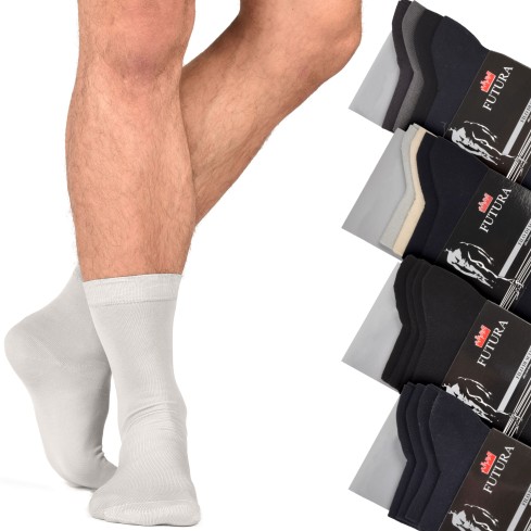 Calze corte filo di scozia elasticizzate Futura 4 paia